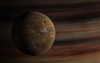 Artist's concept of a Mars-like moon in front of a gas giant Poster Print - Item # VARPSTFHV100017S