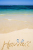 USA, Hawaii, Ocean in background; Kailua, Flipflops and Hawaii written in sand PosterPrint - Item # VARDPI1980792