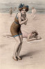 Women on the Beach  Nostalgia Cards Poster Print - Item # VARSAL9801016