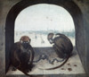 Two Fettered Apes  1562  Pieter Bruegel the Elder   Oil on Wood Panel  Staatliche Museen Preussischer Kulturbesitz  Berlin  Germany Poster Print - Item # VARSAL2180499647