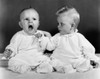 Close-up of two babies sitting together Poster Print - Item # VARSAL255660A