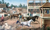 Ready for the trot: Bring up Your Horses  from Currier & Ives  lithograph  1877  Poster Print - Item # VARSAL900133387