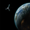 An artist's depiction of a satellite in orbit around an Earth-like inhabited world. Some image components courtesy of NASA Poster Print - Item # VARPSTMRC200050S