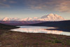 Alpenglow on Denali (Mt. McKinley) and the Alaska Range with Wonder Lake in foreground in Denali National Park and Preserve, Interior Alaska PosterPrint - Item # VARDPI2431379