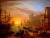 Seaport at Sunset  Claude Lorrain Poster Print - Item # VARSAL900144833