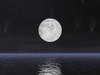 Beautiful full moon on a dark night with stars and comets over the ocean Poster Print - Item # VARPSTEDV200029S