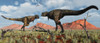 A pair of carnivorous Carnotaurus dinosaurs involved in a territorial dispute Poster Print - Item # VARPSTMAS100792P