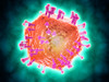 Conceptual image of HIV virus. HIV is the human immunodeficiency virus that can lead to acquired immune deficiency syndrome, or AIDS Poster Print - Item # VARPSTSTK700406H