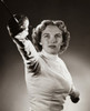 Young adult woman in a fencing uniform Poster Print - Item # VARSAL2553662
