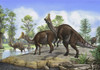 Amurosaurus riabinini dinosaurs grazing in prehistoric wetlands Poster Print - Item # VARPSTSKR100127P