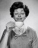 Portrait of young woman smelling cup of tea Poster Print - Item # VARSAL2551100B
