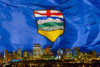 Flag Of Alberta Over Edmonton PosterPrint - Item # VARDPI1778321