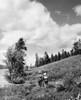 Vintage photograph of boy and girls walking in mountain landscape Poster Print - Item # VARSAL25516358A