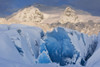 Scenic winter view of Mendenhall Glacier with Coast Mountains in the background, Tongass National Forest, Southeast Alaska PosterPrint - Item # VARDPI2384910