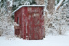 Outhouse garden shed in winter, Marion County, Illinois, USA Poster Print - Item # VARPPI169172