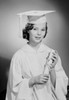 Portrait of female student in graduation gown Poster Print - Item # VARSAL255418980