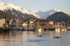 Kayakers In Sitka Sound At Sunset Between Japonski & Baranof Islands With Sitka In Background, Southeast, Alaska PosterPrint - Item # VARDPI2171570