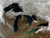 Satellite view of the Great Lakes Poster Print - Item # VARPSTSTK200398S