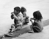 Boy and two girls sitting on a road  Mexico Poster Print - Item # VARSAL2551997