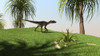 Utahraptor walking across a grassy field Poster Print - Item # VARPSTKVA600305P