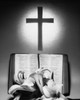 Easter Lilies and Bible with a cross in the background Poster Print - Item # VARSAL25526743
