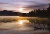 Mist Over Lake At Sunrise, Northern British Columbia PosterPrint - Item # VARDPI2049637