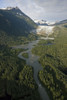 Aerial View Of Herbert Glacier And Herbert River As It Winds Its Way Down From The Juneau Icefield Through The Tongass National Forest In Southeast, Alaska PosterPrint - Item # VARDPI2160299