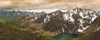 A panoramic view of Skip Lake and valley from Ship Pass in the Chugach State Park near Anchorage, Southcentral Alaska, summer PosterPrint - Item # VARDPI12305273