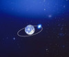 Space  Earth and moon concept Poster Print by Panoramic Images (36 x 30) - Item # PPI125135