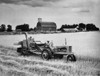 Farmer harvesting wheat crop with a combine in a field  Berlin  Wisconsin  USA Poster Print - Item # VARSAL2554627