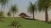 Kentrosaurus walking across an open field Poster Print