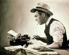 Side profile of a journalist typing on a typewriter Poster Print - Item # VARSAL2553734