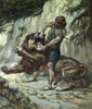 Samson Kills a Young Lion  James Tissot  Jewish Museum  New York Poster Print - Item # VARSAL999379