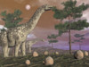 Argentinosaurus dinosaur eating leaves from the tree tops Poster Print - Item # VARPSTEDV600170P