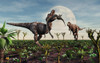 Tyrannosaurus Rex with a freshly killed young sauropod dinosaur Poster Print - Item # VARPSTMAS100600P