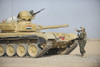 October 28, 2008 - An Iraqi officer directs a T-72 tank from his Battalion to the firing line during a live fire training exercise at the Besmaya Gunnery Range, Iraq Poster Print - Item # VARPSTSTK106058M