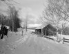 USA  New Hampshire  Lancaster  farm building in Winter Poster Print - Item # VARSAL255423999