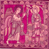 Annunciation   stained glass window   France   Chartres   Chartres Cathedral   12th Century Poster Print - Item # VARSAL9005654
