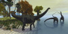 Three huge Diplodocus dinosaurs visit an island in the prehistoric era Poster Print - Item # VARPSTCFR200019P