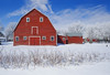 Red Barn, Winter, Grande Pointe, Manitoba, Canada PosterPrint - Item # VARDPI2044829