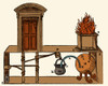 Hero's Door-Opening Apparatus Poster Print by Science Source