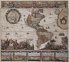 Map of the Americas, circa 1680 Poster Print by Science Source