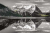 Kananaskis Lake Reflection BW with Color Poster Print by Alan Majchrowicz - Item # VARPDX28185