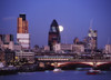 Looking Down The Thames At Dusk To Full Moon Rising Behind The Swiss Re Building PosterPrint - Item # VARDPI1885256