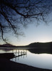 Silhouette Of Pier On Lake At Derwent Water PosterPrint - Item # VARDPI1892560