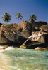 Boulders And Palm Trees On Tropical Beach PosterPrint - Item # VARDPI1892809