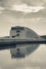 Reflection of a building on water, The Oscar Niemeyer International Cultural Centre, Aviles, Asturias Province, Spain Poster Print by Panoramic Images - Item # VARPPI156765