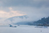 Rhine River shipping traffic in fog, Oberwesel, Rhineland-Palatinate, Germany Poster Print by Panoramic Images - Item # VARPPI174040