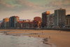 Tourists on the beach, Playa De San Lorenzo, Gijon, Asturias Province, Spain Poster Print by Panoramic Images - Item # VARPPI156758