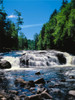 Water flowing from rocks in a forest, Buttermilk Falls, Raquette River, Adirondack Mountains, New York State, USA Poster Print by Panoramic Images - Item # VARPPI167319